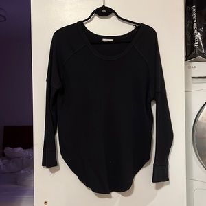 TNA Waffle scoop neck long sleeve